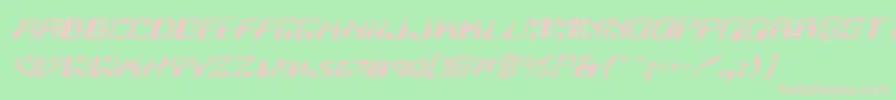 HomemadeRobotExpandedItalic Font – Pink Fonts on Green Background