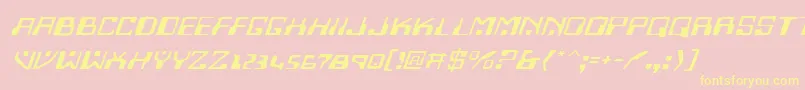 HomemadeRobotExpandedItalic Font – Yellow Fonts on Pink Background