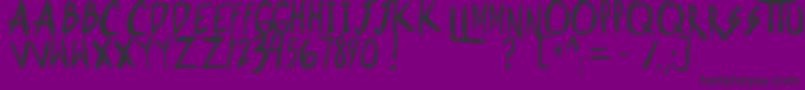 ShonenpunkCustomBold Font – Black Fonts on Purple Background