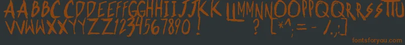 ShonenpunkCustomBold Font – Brown Fonts on Black Background