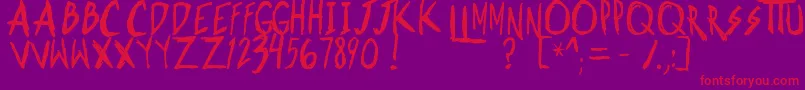 Más sobre la fuente ShonenpunkCustomBold fuente ShonenpunkCustomBold – Fuentes Rojas Sobre Fondo Morado