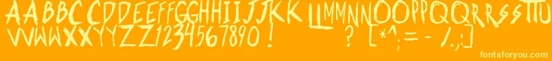 ShonenpunkCustomBold Font – Yellow Fonts on Orange Background