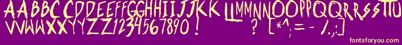 ShonenpunkCustomBold Font – Yellow Fonts on Purple Background