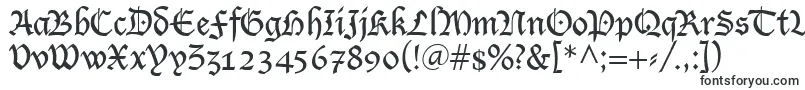 LutherRegular-fontti – Alkavat L:lla olevat fontit
