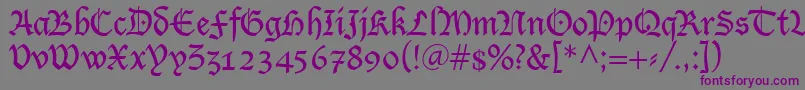 LutherRegular Font – Purple Fonts on Gray Background