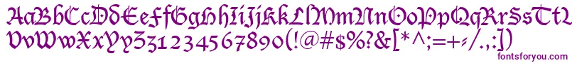 LutherRegular Font – Purple Fonts on White Background