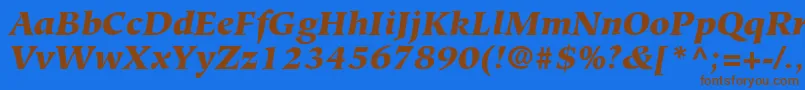 fuente GlossaryBlackSsiBlackItalic – Fuentes Marrones Sobre Fondo Azul