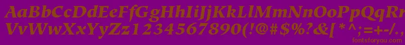 fuente GlossaryBlackSsiBlackItalic – Fuentes Marrones Sobre Fondo Morado