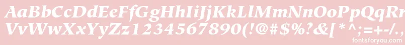 フォントGlossaryBlackSsiBlackItalic – ピンクの背景に白い文字