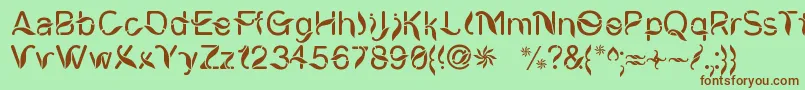 CiungWanaraSejati Font – Brown Fonts on Green Background
