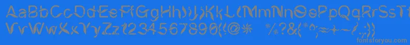 CiungWanaraSejati-Schriftart – Graue Schriften auf blauem Hintergrund