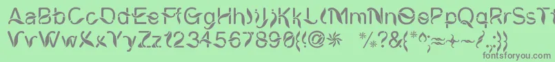 CiungWanaraSejati Font – Gray Fonts on Green Background