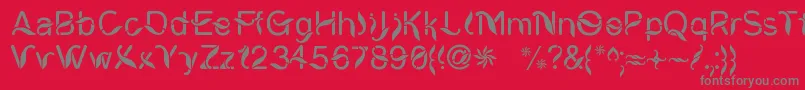 CiungWanaraSejati Font – Gray Fonts on Red Background