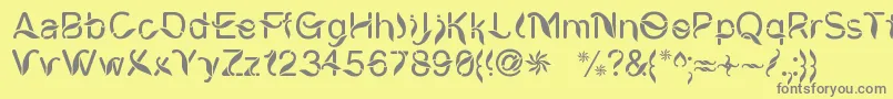 CiungWanaraSejati Font – Gray Fonts on Yellow Background