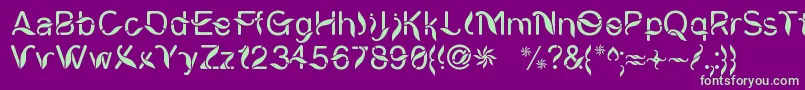 CiungWanaraSejati Font – Green Fonts on Purple Background