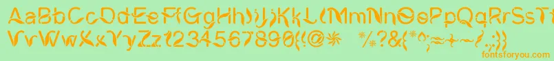 CiungWanaraSejati Font – Orange Fonts on Green Background