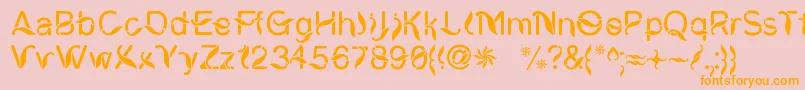 CiungWanaraSejati Font – Orange Fonts on Pink Background