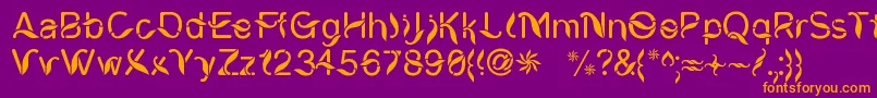 CiungWanaraSejati Font – Orange Fonts on Purple Background