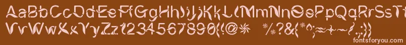 CiungWanaraSejati Font – Pink Fonts on Brown Background
