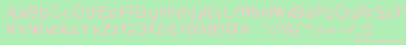 CiungWanaraSejati Font – Pink Fonts on Green Background