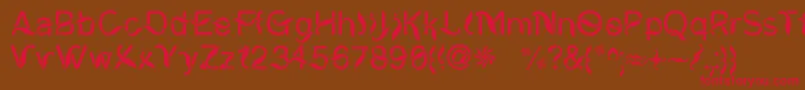 CiungWanaraSejati Font – Red Fonts on Brown Background