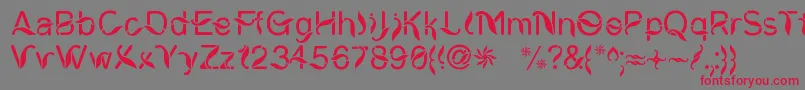 CiungWanaraSejati Font – Red Fonts on Gray Background
