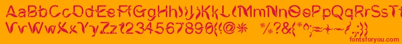 CiungWanaraSejati Font – Red Fonts on Orange Background