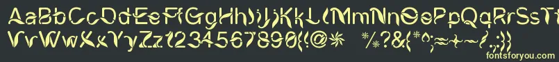 CiungWanaraSejati Font – Yellow Fonts on Black Background