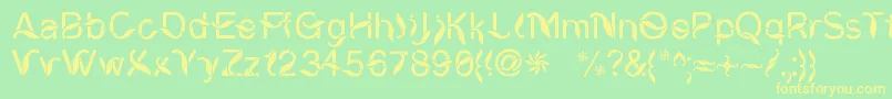 CiungWanaraSejati Font – Yellow Fonts on Green Background
