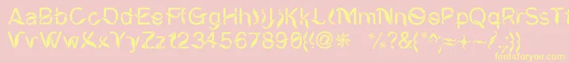 CiungWanaraSejati Font – Yellow Fonts on Pink Background