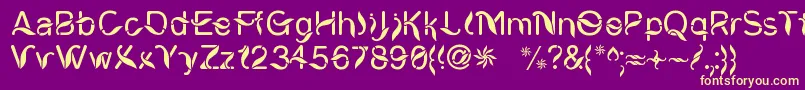 CiungWanaraSejati Font – Yellow Fonts on Purple Background