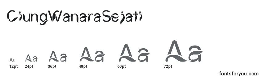 Größen der Schriftart CiungWanaraSejati