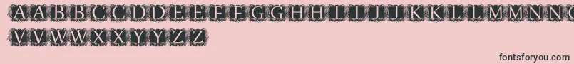 fuente ModernKerawang – Fuentes Negras Sobre Fondo Rosa