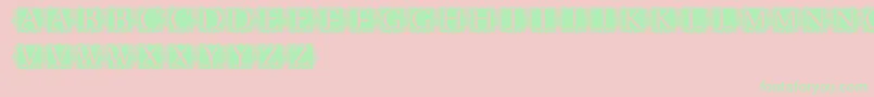 ModernKerawang Font – Green Fonts on Pink Background