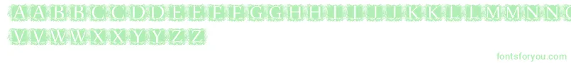 ModernKerawang Font – Green Fonts on White Background