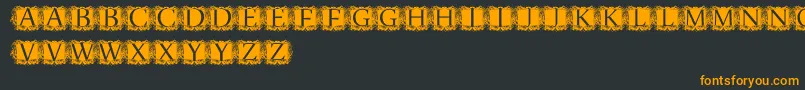 ModernKerawang Font – Orange Fonts on Black Background