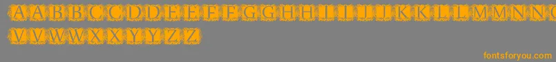 ModernKerawang Font – Orange Fonts on Gray Background