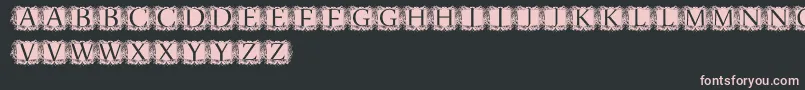 ModernKerawang Font – Pink Fonts on Black Background