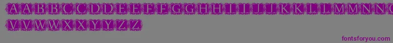 ModernKerawang Font – Purple Fonts on Gray Background