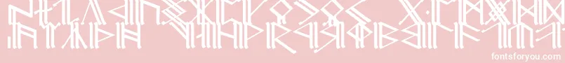 CirthEreborCaps1 Font – White Fonts on Pink Background