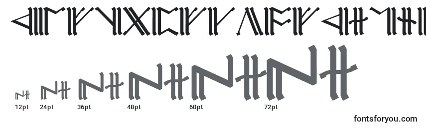 CirthEreborCaps1 Font Sizes