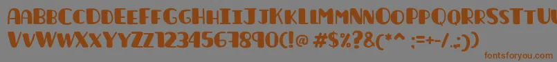 Launica Font – Brown Fonts on Gray Background