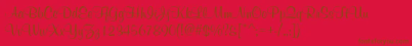 En savoir plus sur la police GeCurviture Police GeCurviture – polices brunes sur fond rouge