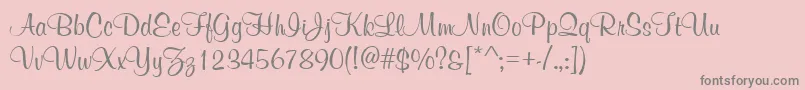 GeCurviture Font – Gray Fonts on Pink Background