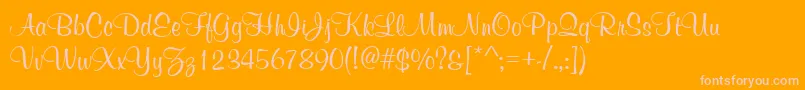 GeCurviture Font – Pink Fonts on Orange Background
