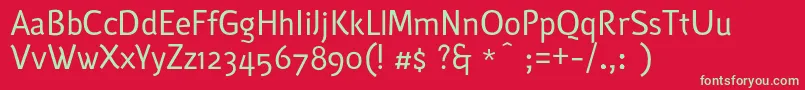 More about Eutelia Font Eutelia Font – Green Fonts on Red Background