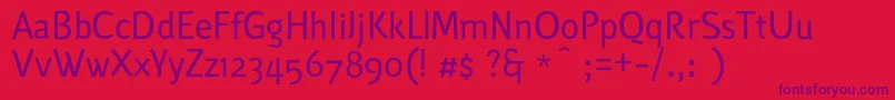 Eutelia Font – Purple Fonts on Red Background