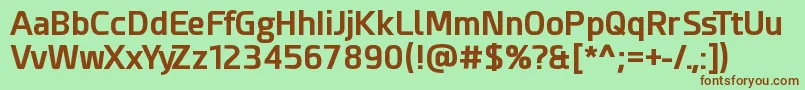 EsphimereBold-Schriftart – Braune Schriften auf grünem Hintergrund