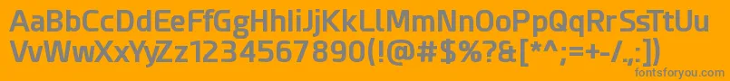 EsphimereBold-Schriftart – Graue Schriften auf orangefarbenem Hintergrund