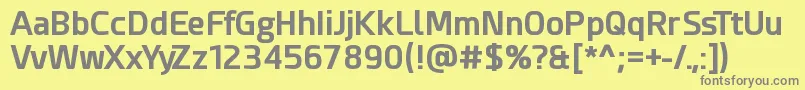 Шрифт EsphimereBold – серые шрифты на жёлтом фоне
